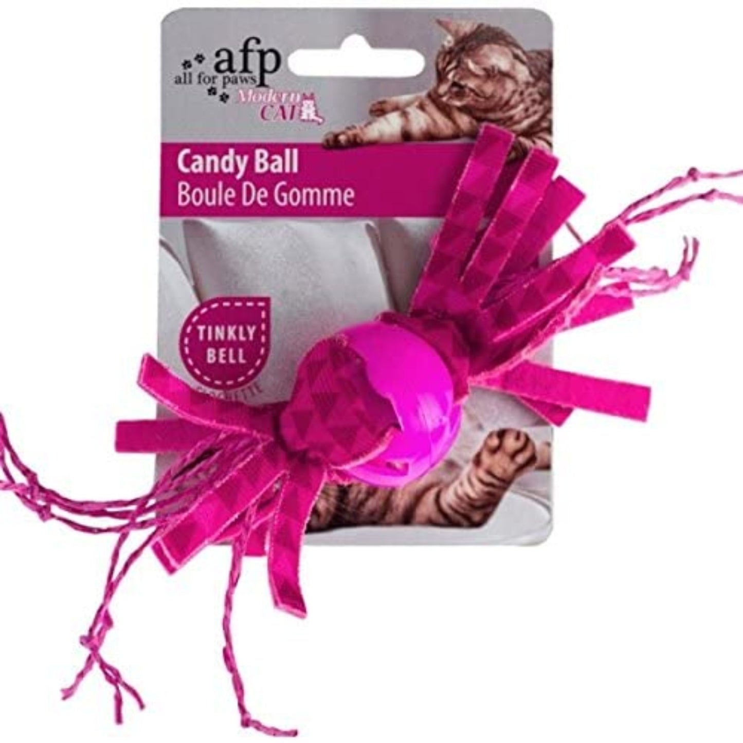 All For Paws Candy Ball Cat Toy - Pink
