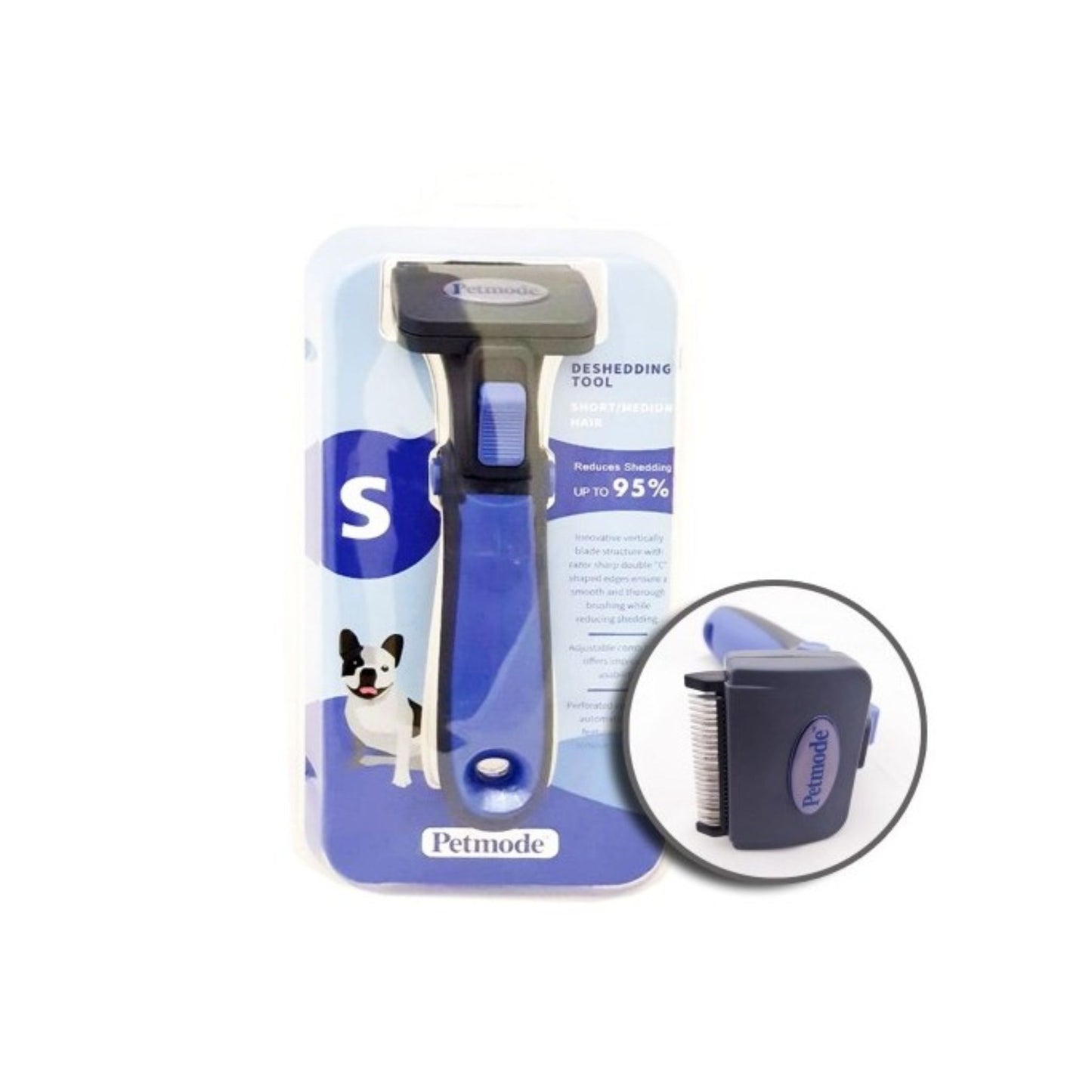 Pet Mode Deshedding Tool For Short/Medium Dog – S