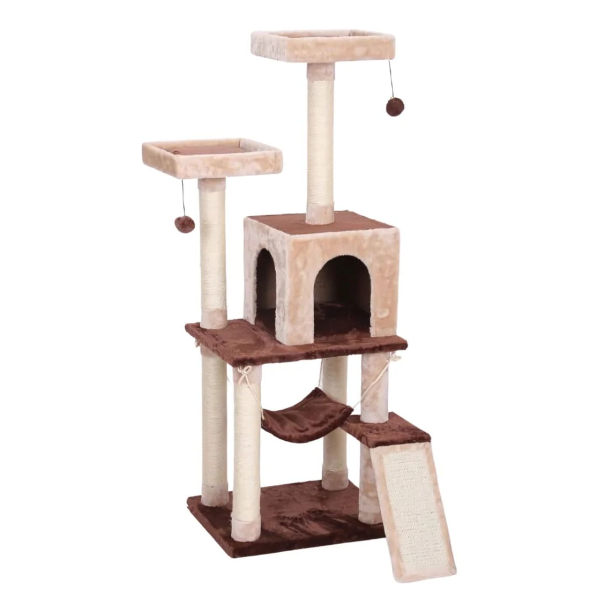 Catry Cat Tower With Scratcher - 50x40x136cm