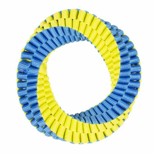 Duvo+ Supa Triple Nylon Hoop Toy – 28x13cm Blue/Yellow