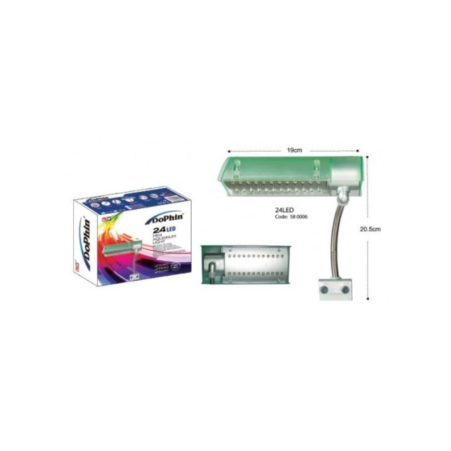 KW Zone Dophin 24 LED Clip Light For Aquarium