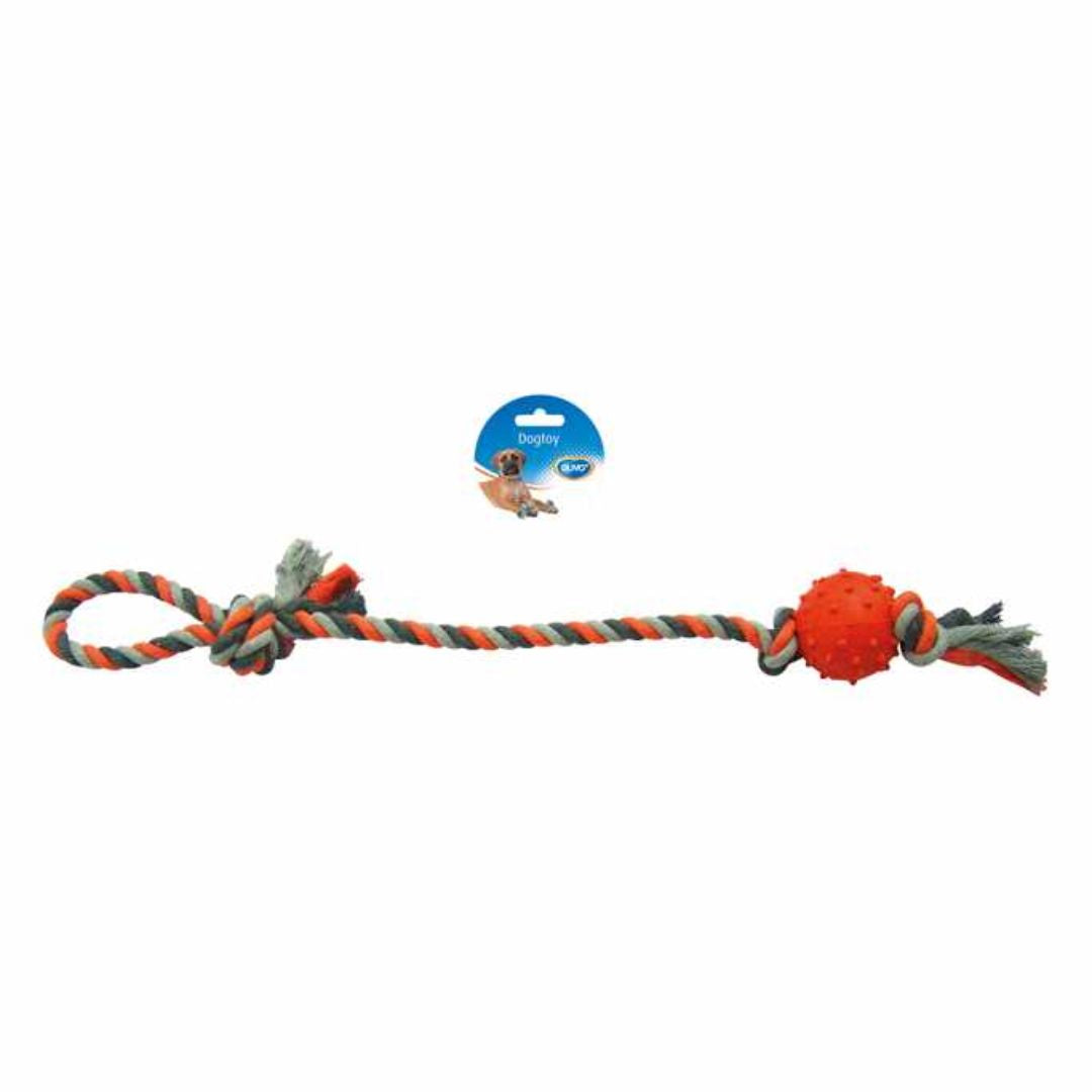 Duvo+ Tug Toy Pendulum With Rubber Ball – 60cm Grey/Orange