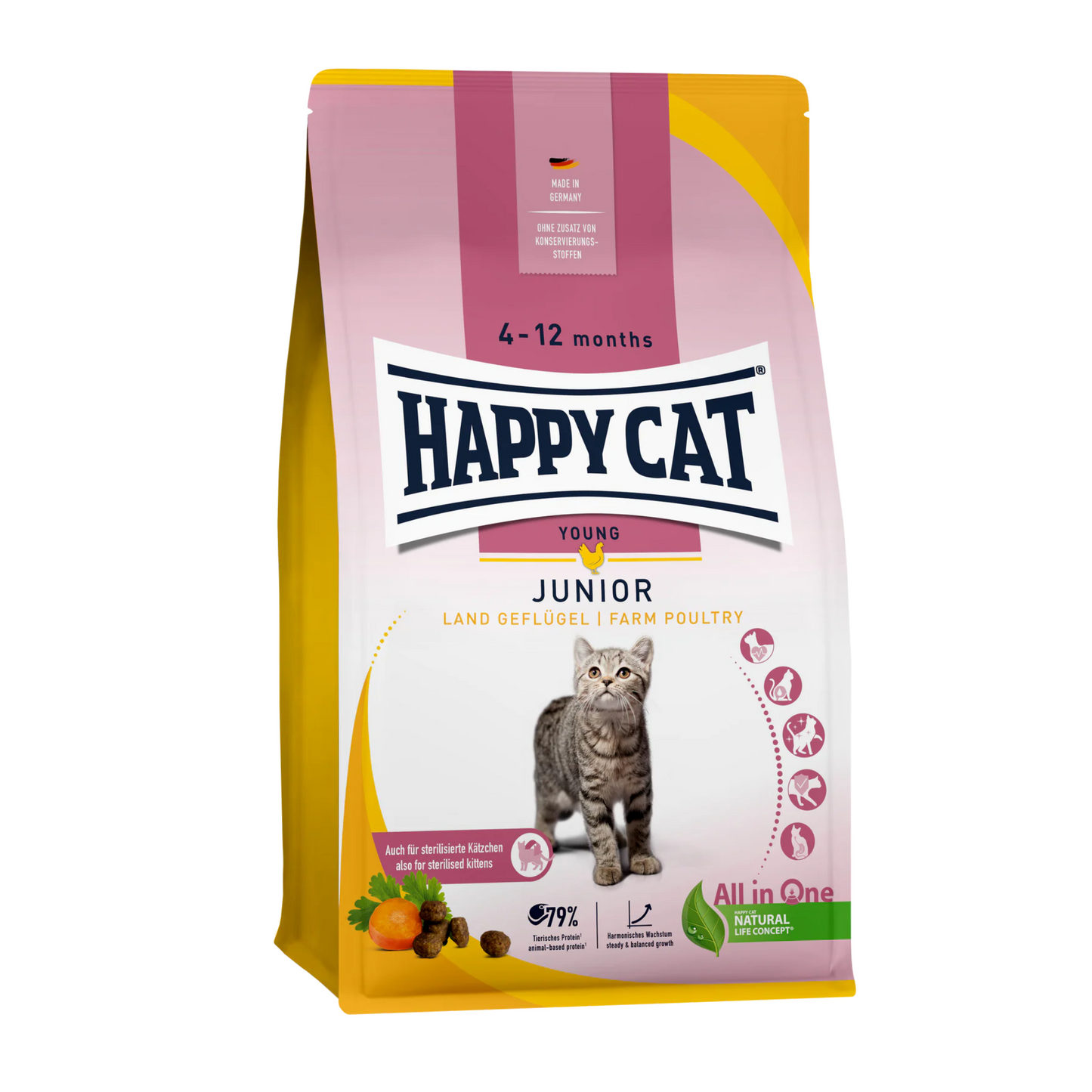Happy Cat Dry Food Junior Land Geflugel Poultry - 10kg