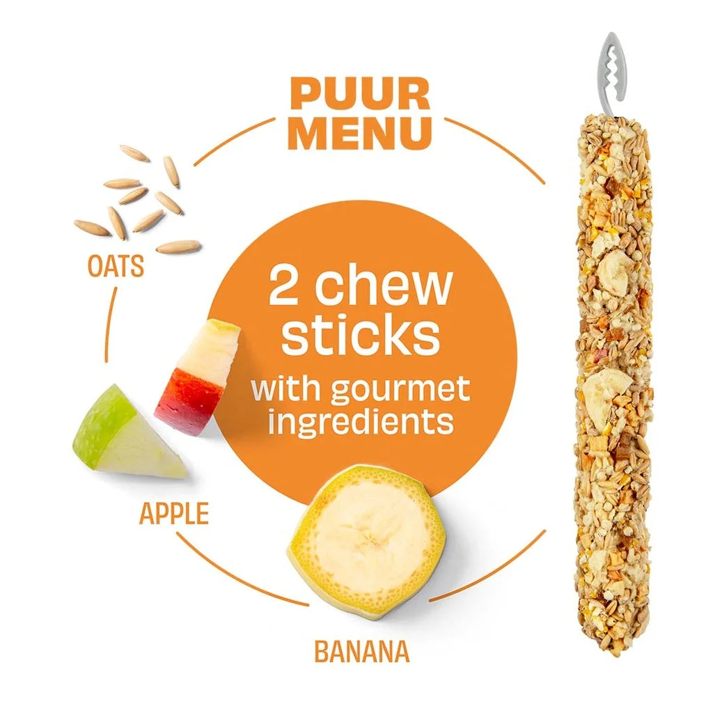 Witte Molen Chew Treat Sticks With Banana & Apple For Rabbit & Small Animals - 180g