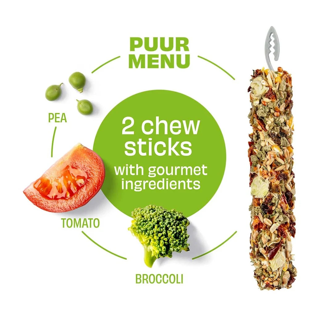 Witte Molen Chew Treat Sticks With Pea & Tomato for Rabbit & Small Animals - 90g
