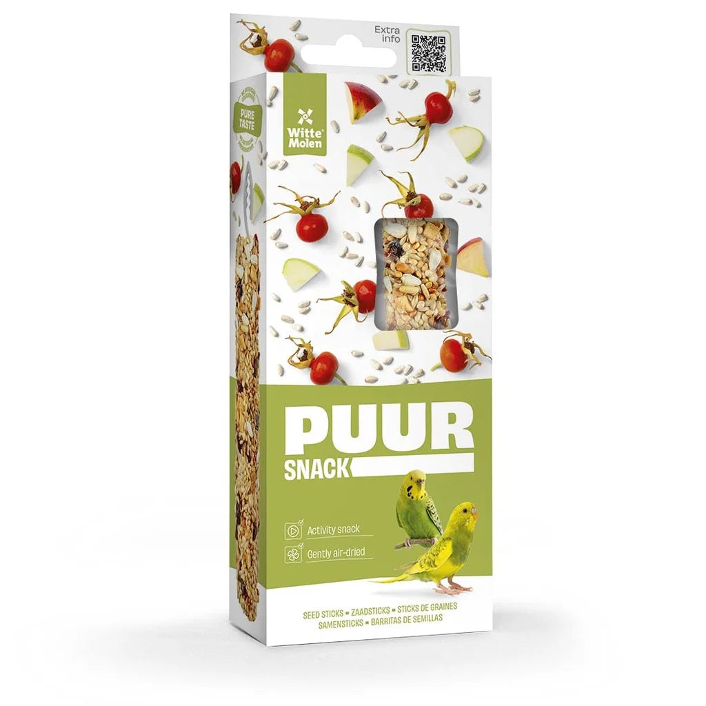 Witte Molen Puur Treat Sticks With Rosehip & Apple for Budgie - 60g
