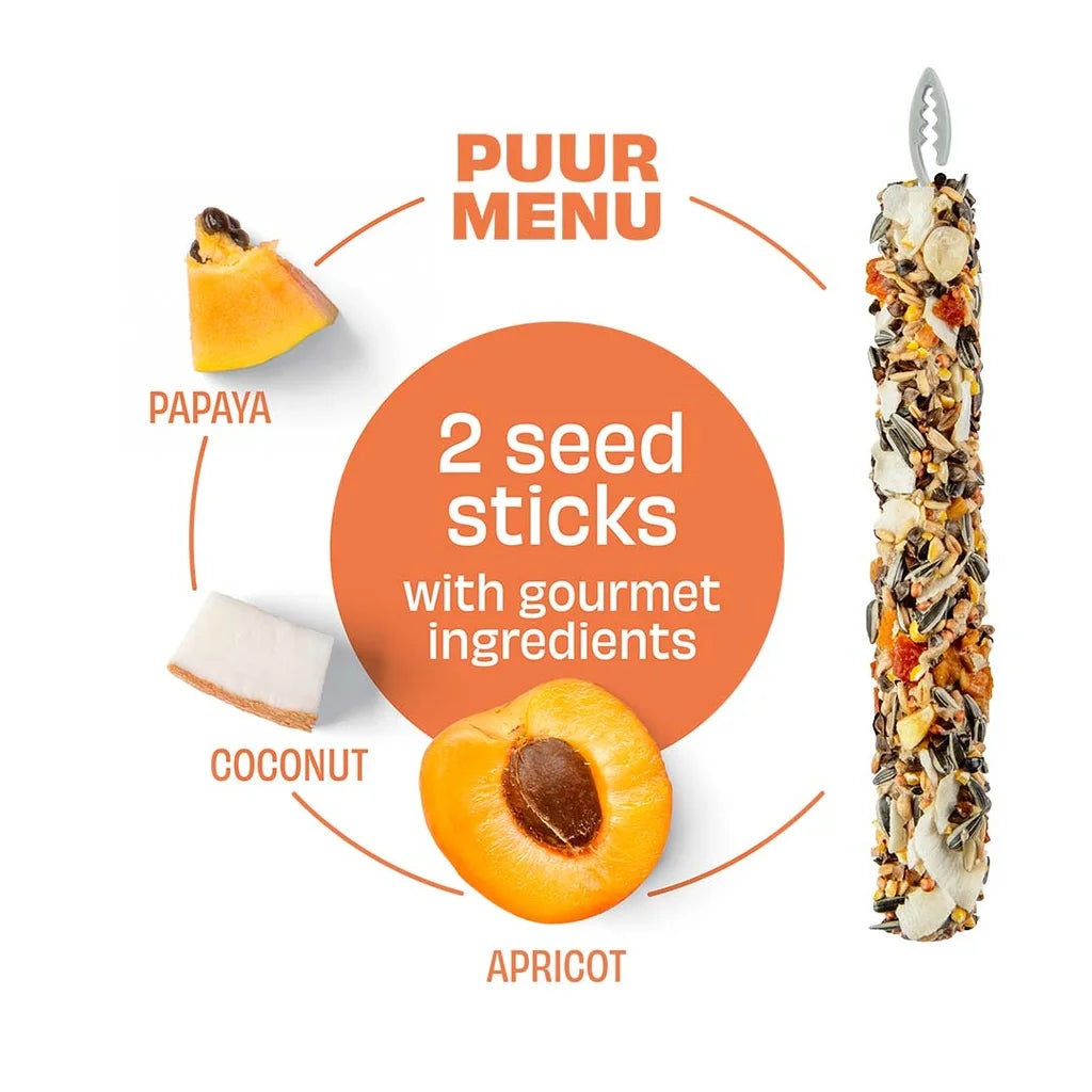 Witte Molen Puur Treat Sticks Papaya & Apricot for Lovebird - 170g