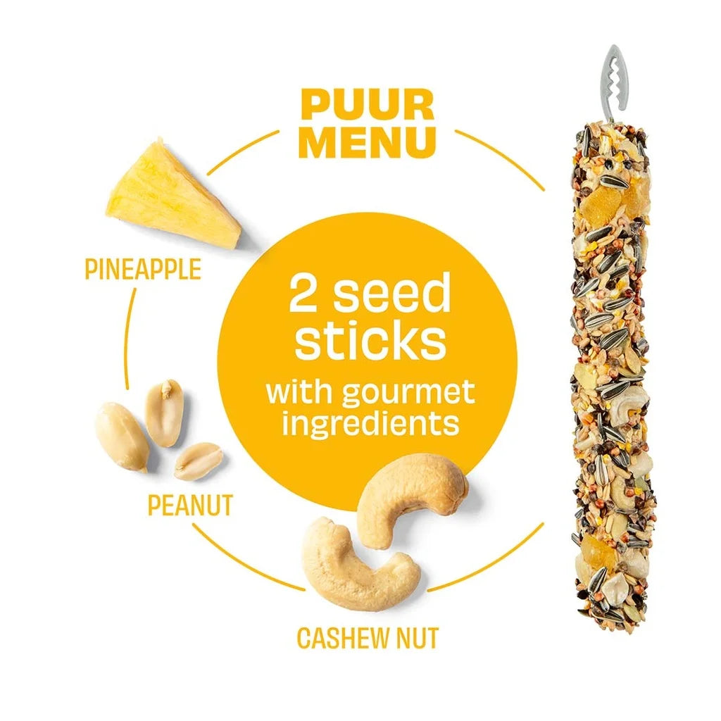 Witte Molen Puur Treat Sticks Peanut & Pineapple for Parrot - 170g