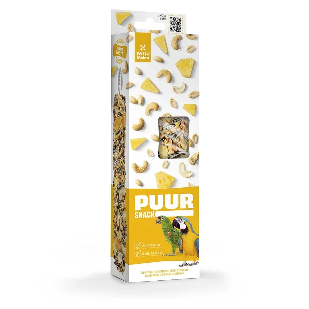 Witte Molen Puur Treat Sticks Peanut & Pineapple for Parrot - 170g