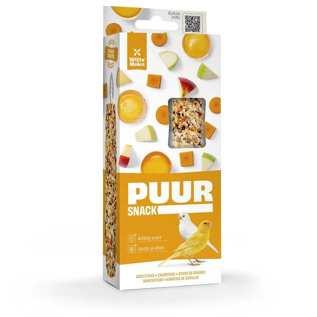 Witte Molen Puur Treat Sticks With Apple & Carrot for Canary - 60g