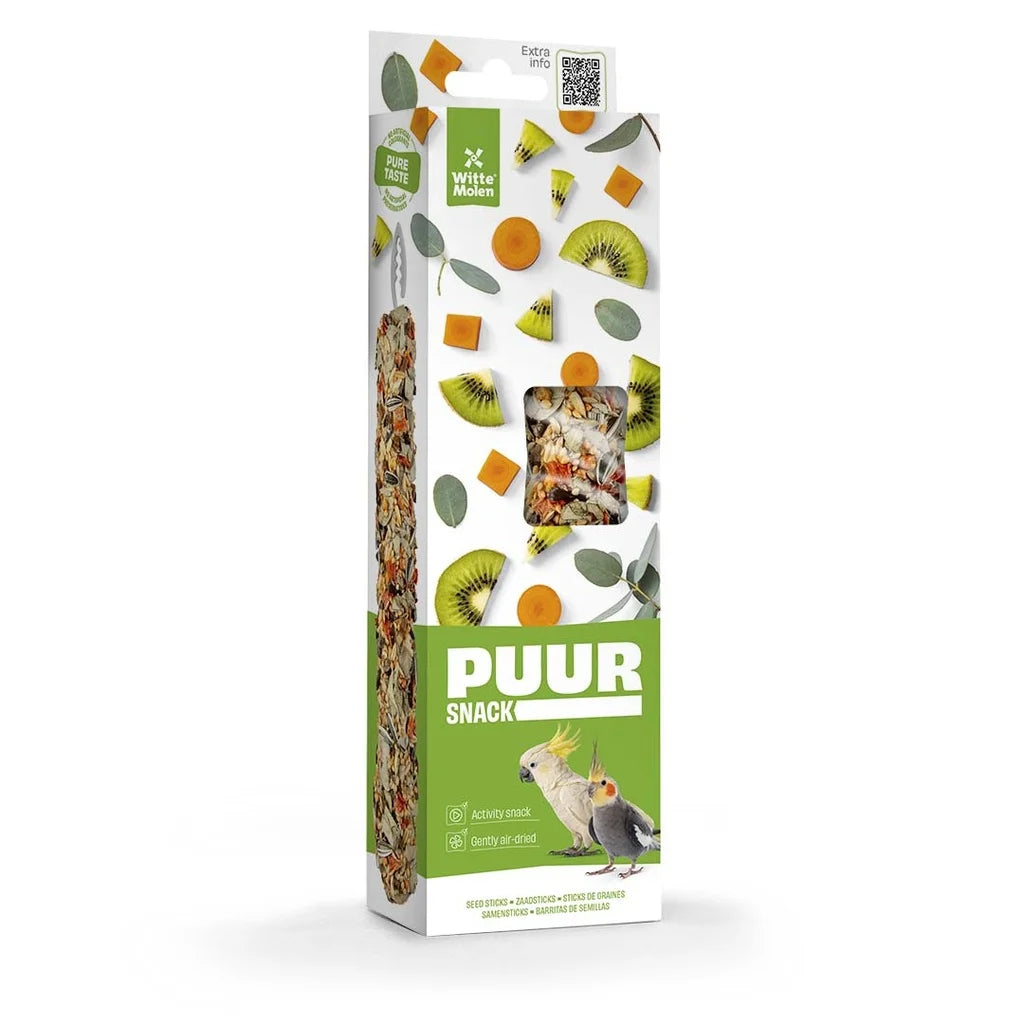 Witte Molen Puur Treat Sticks With Kiwi & Eucalyptus for Large Parakeet - 150g
