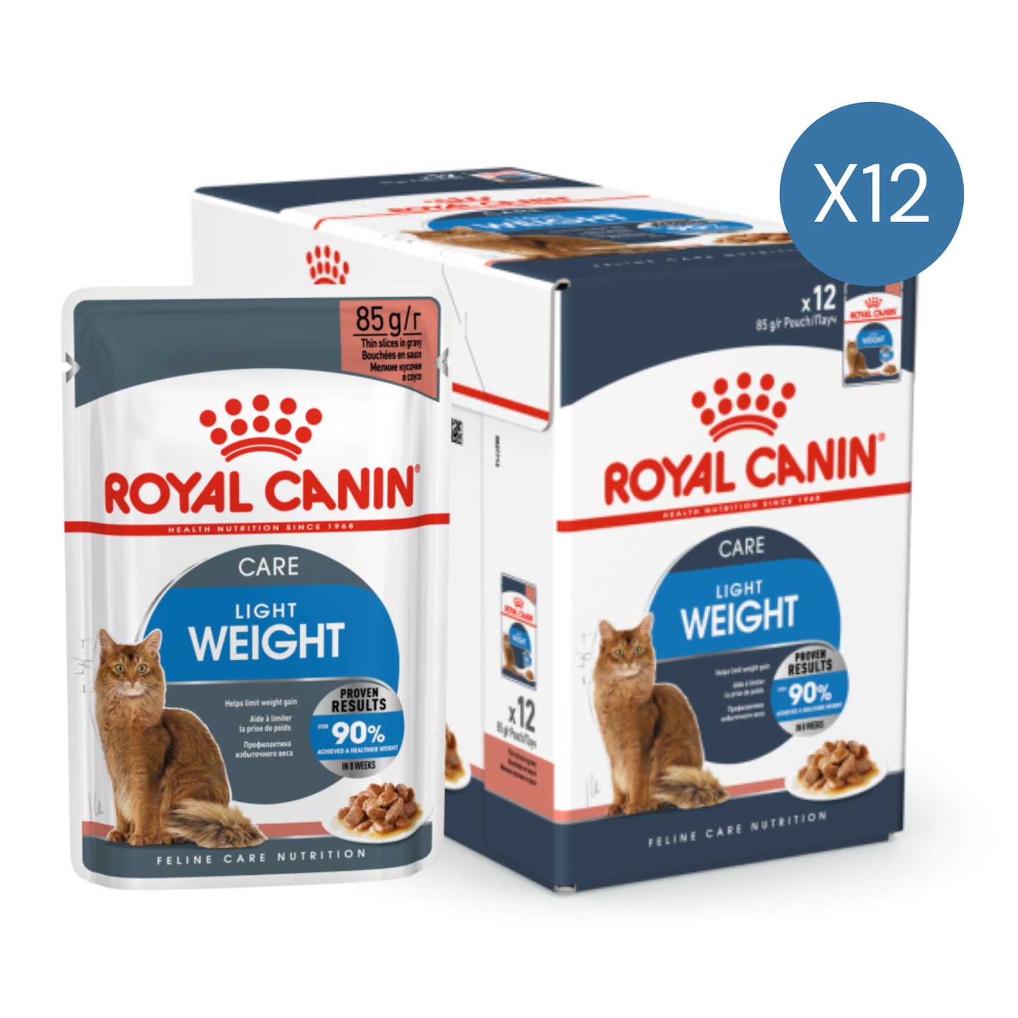 Royal Canin Feline Care Nutrition Light Weight Cat Wet Food - 12X85G