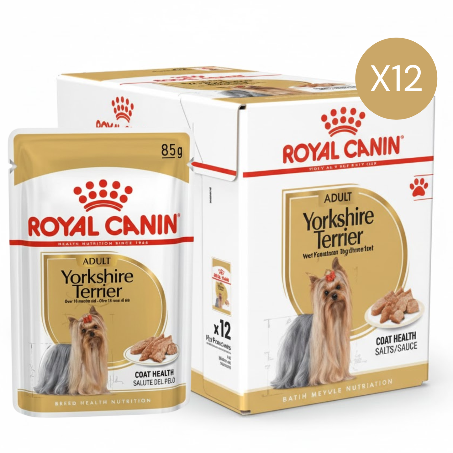 Royal Canin Breed Health Nutrition Yorkshire Adult Dog Wet Food - 12X85G