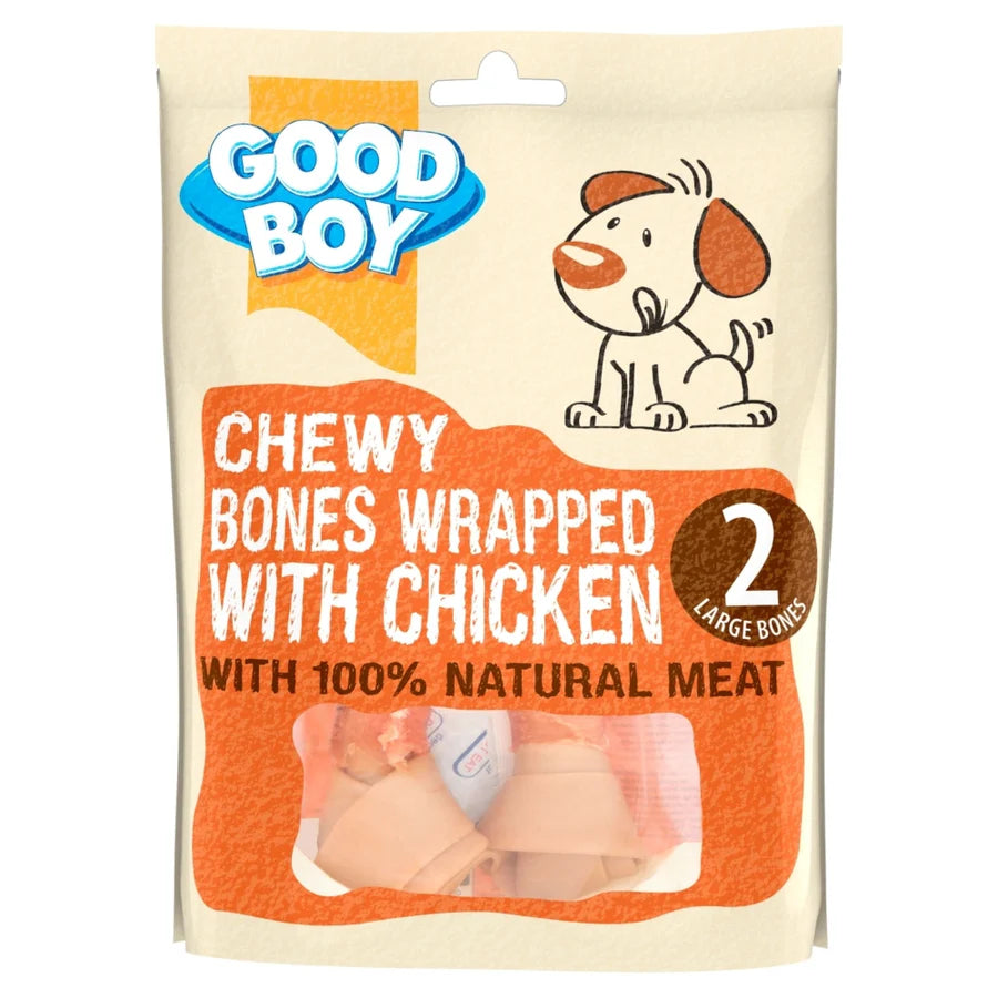 Good Boy Dog Treat Chicken Wrap Bone Large - 2/pk