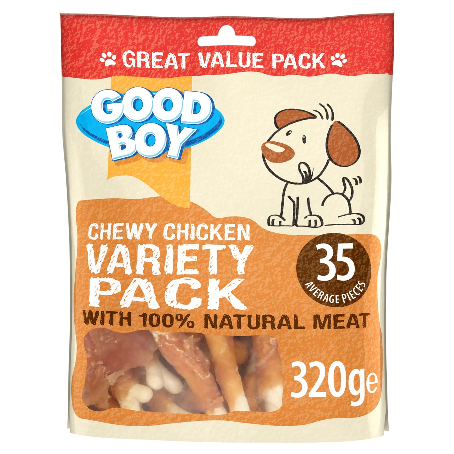 Good Boy Dog Treat Chicken Variety Value Pack - 320g