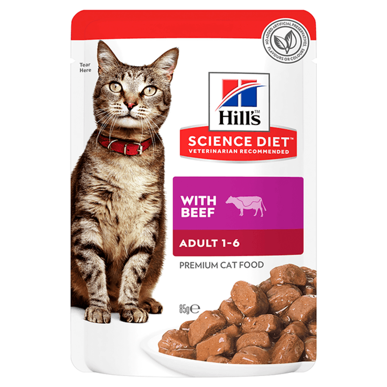 Hills Science Plan Premium Cat Wet Food Adult Beef - 85G