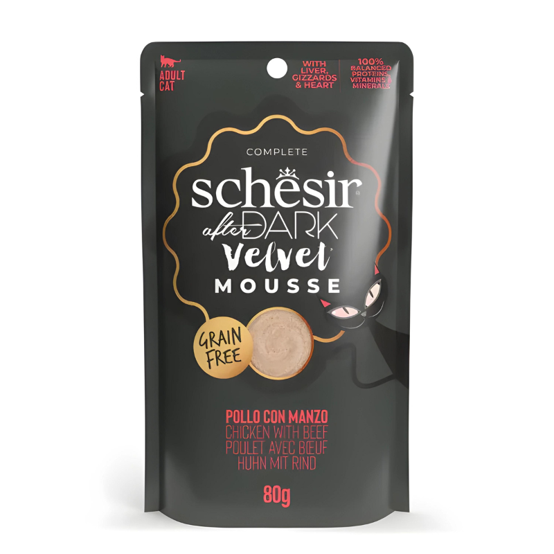 Schesir Velvet Mousse Variety Pack Wet Cat food 12X80G