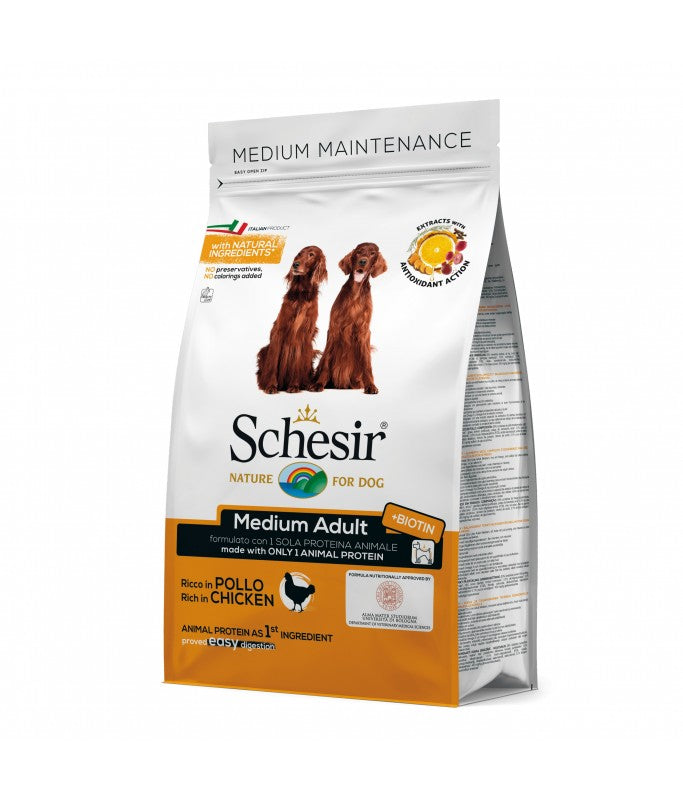 Schesir Adult Chicken Maintenance Dry Dog Food Medium - 3kg