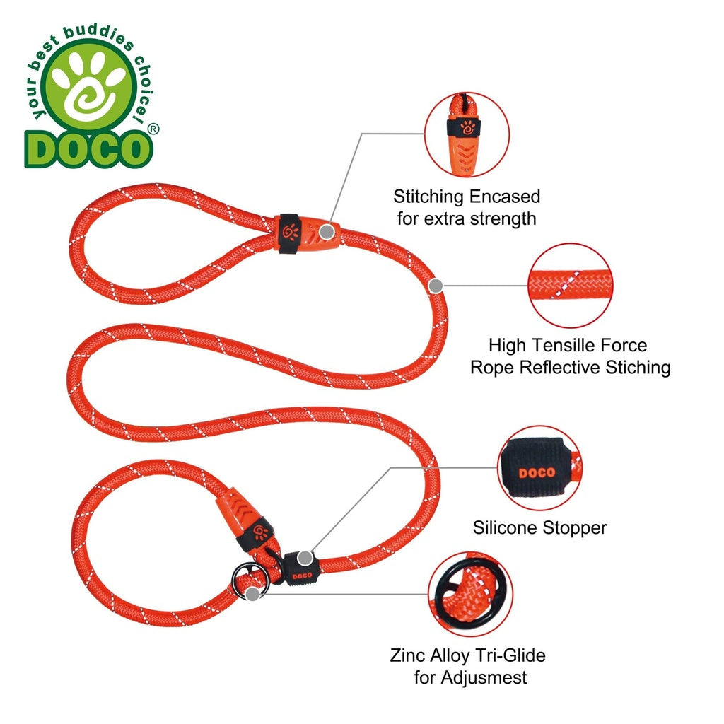 Doco Reflective Rope Dog Leash – 5Ft, Ø13mm