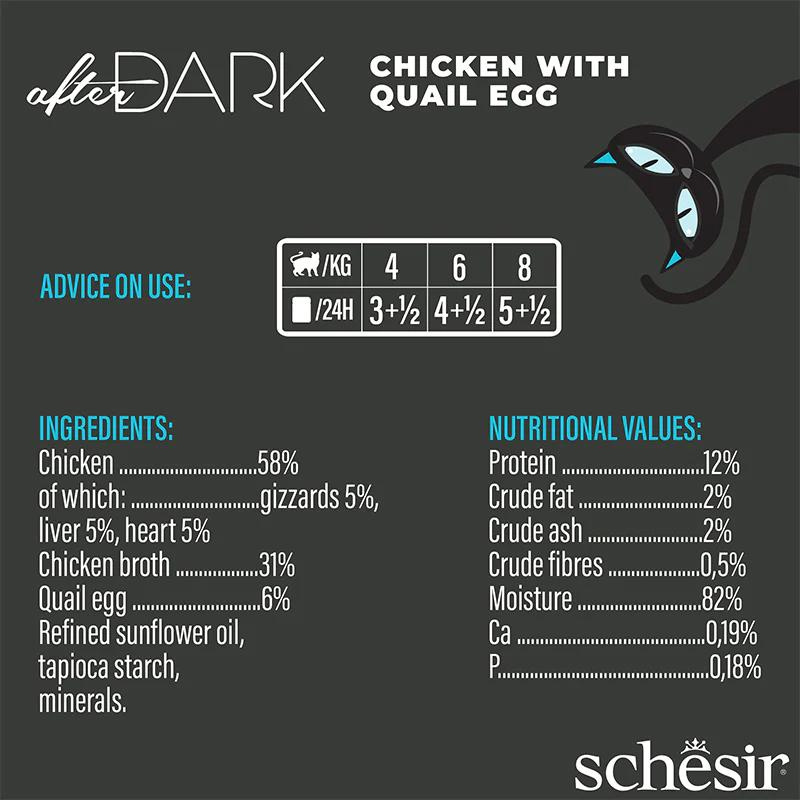 Schesir Wholefood Broth Chicken & Quail Egg Wet cat food 80G