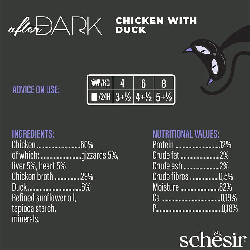 Schesir Wholefood Broth Chicken & Duck Wet cat food 80G
