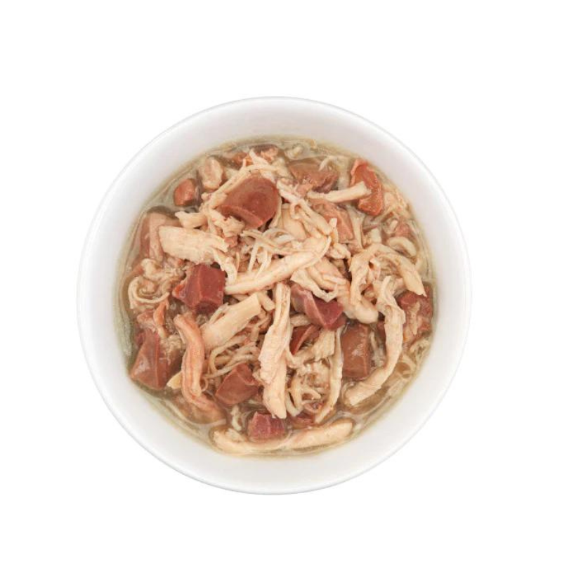 Schesir Wholefood Broth Chicken & Duck Wet cat food 80G
