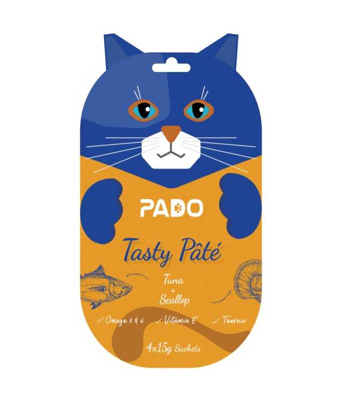 Pado Cat Wet Sachets Tuna & Scallop - 4x15g