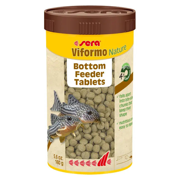 Sera Viformo Nature Tablets Sinking Fish Food - 250ml/160g
