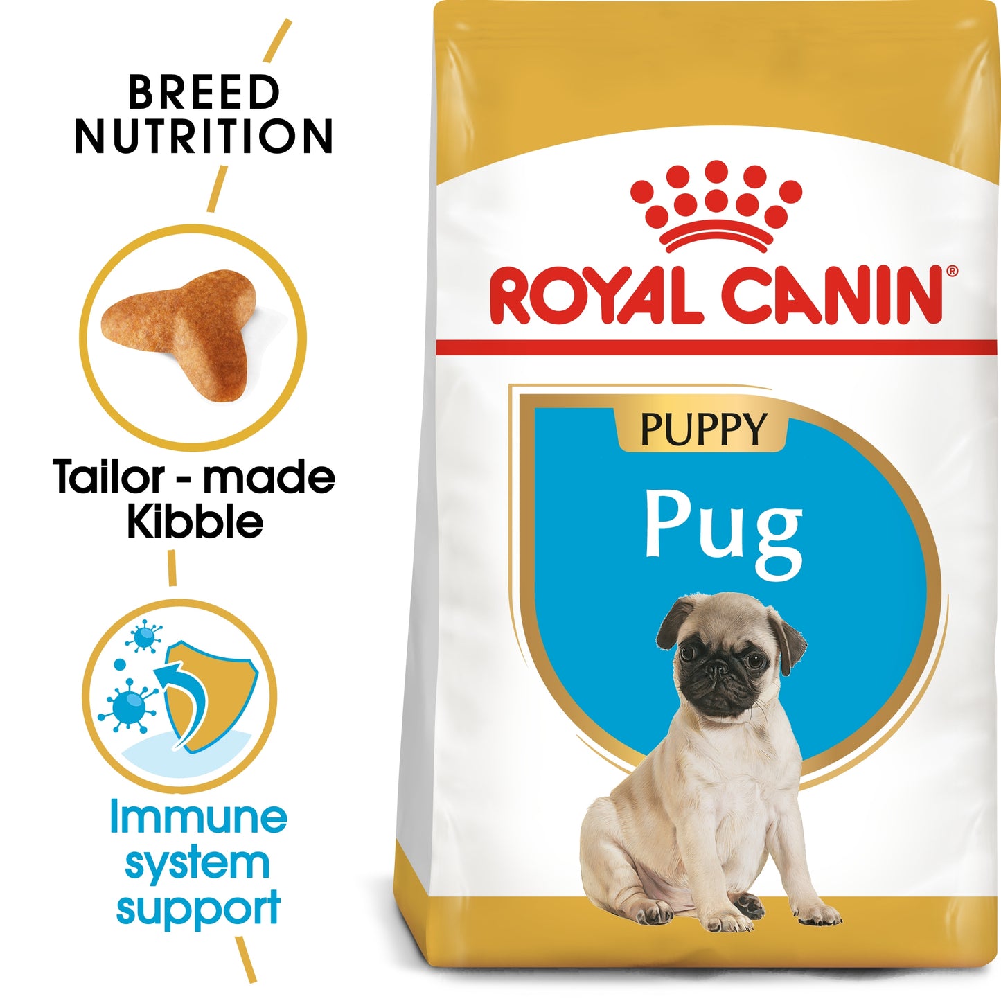 Royal Canin Breed Health Nutrition Pug Puppy Dry Food - 1.5Kg