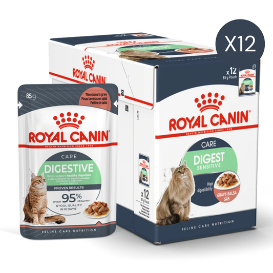 Royal Canin Feline Care Nutrition Digest Sensitive Gravy Cat Wet Food - 12X85G