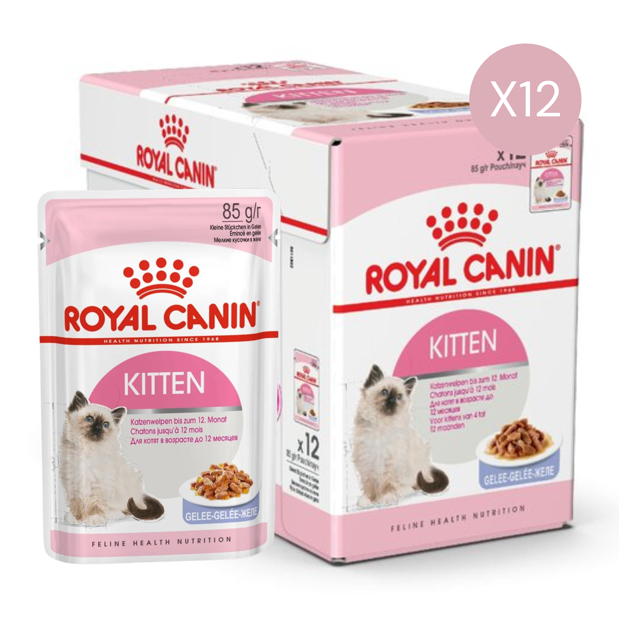 Royal Canin Feline Health Nutrition Kitten Jelly Wet Food - 12X85G
