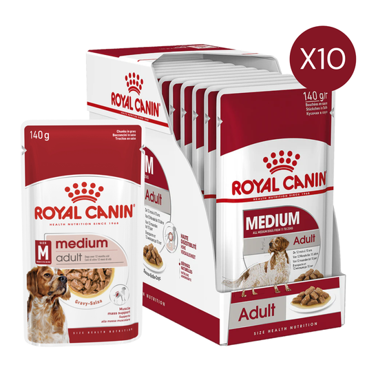 Royal Canin Health Nutrition Medium Adult Dog Wet Food - 10x140g