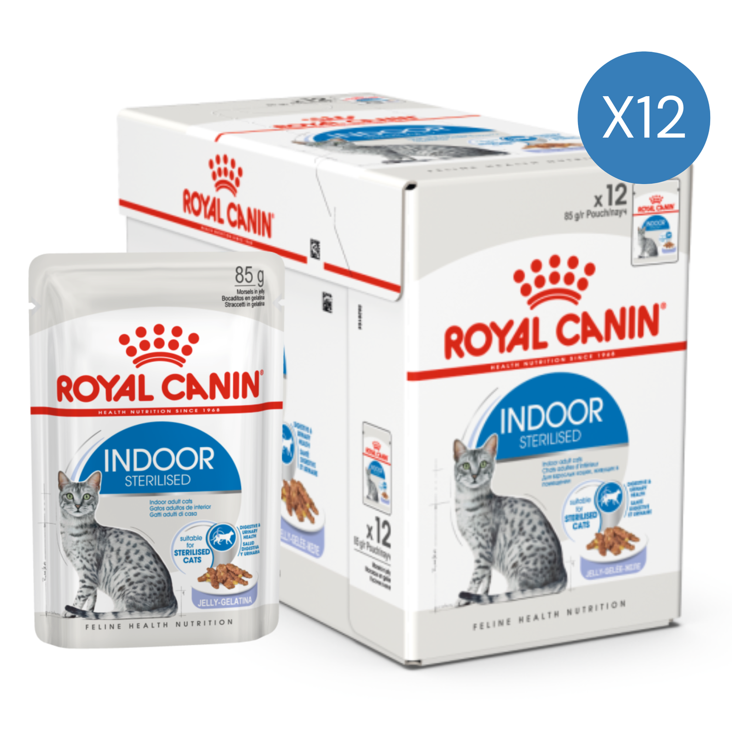 Royal Canin Feline Health Nutrition Indoor Jelly Cat Wet Food - 12X85G