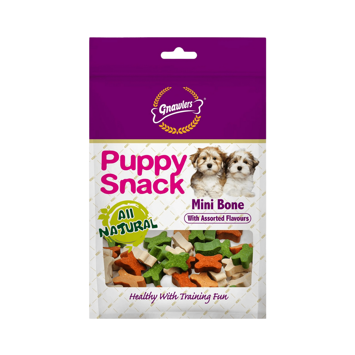 Gnawlers Puppy Snack-Star Pieces – Assorted Flavors 250g