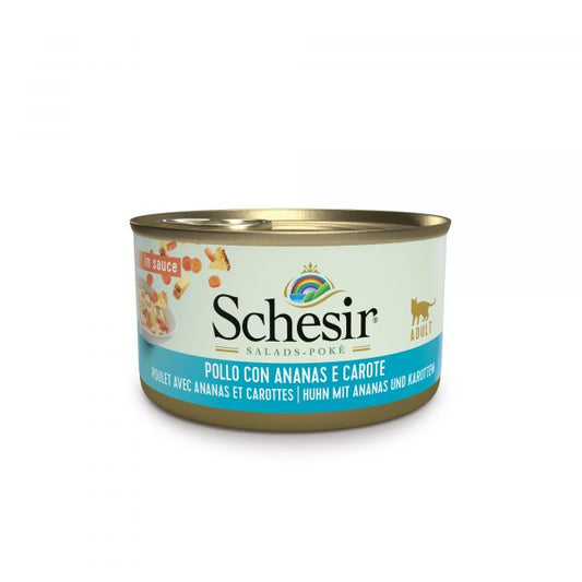 Schesir Salad Cat Wet Food Chicken With Pineapple And Carrots- (Min Order 85G- 14Pcs)Weight: 85G