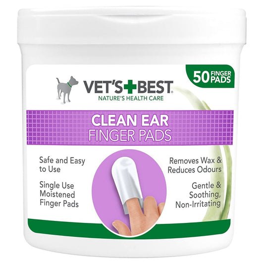 Vets Best Clean Ear Finger Pads 50pads