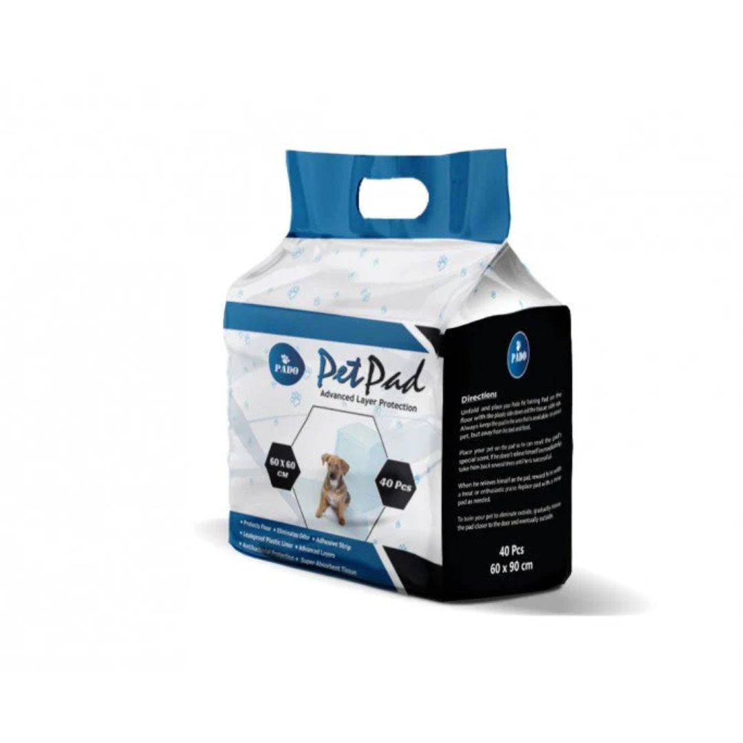 Pado Pet Pad - Advanced Layer Size - (60 X 60Cm) 40pcs