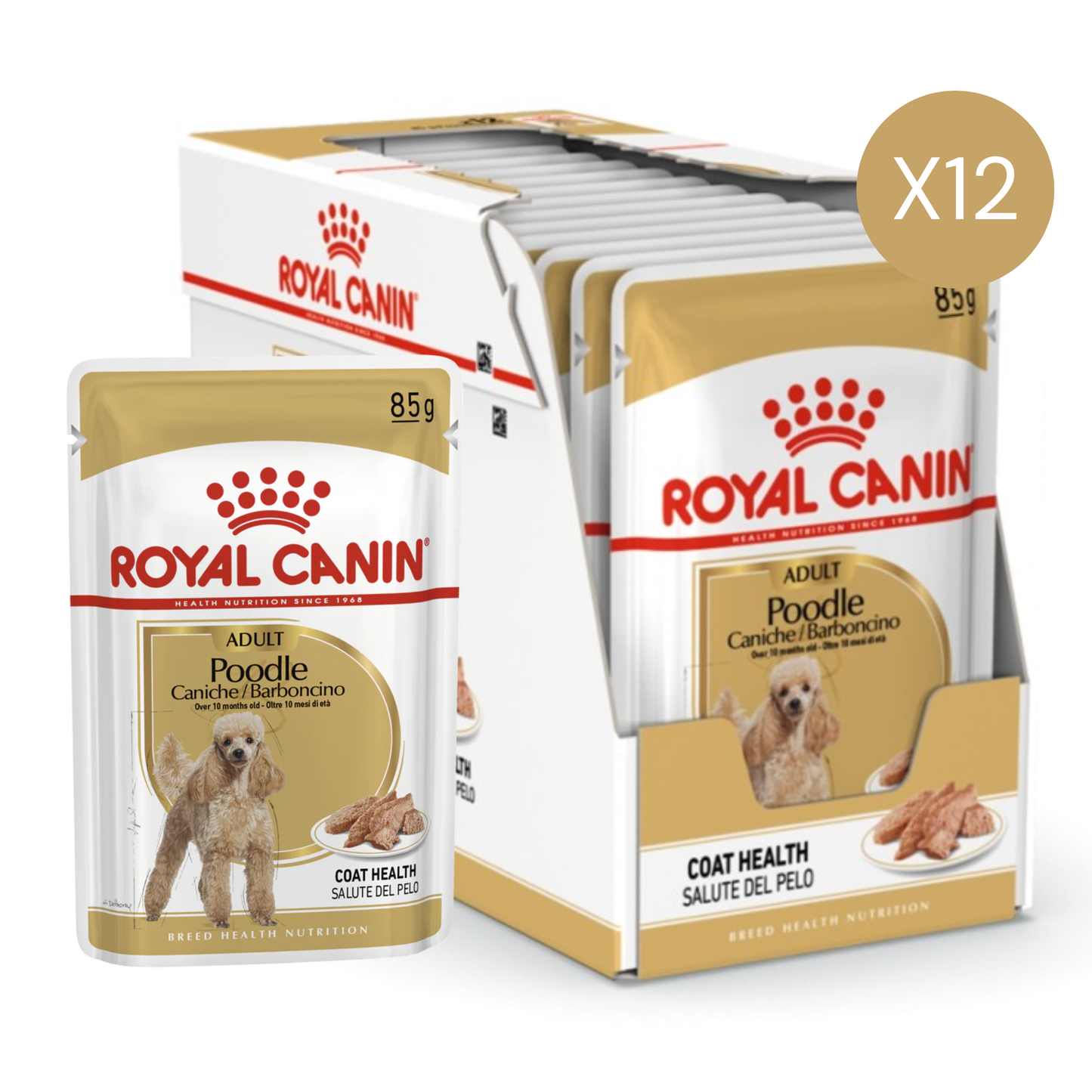 Royal Canin Breed Health Nutrition Poodle Adult Dog Wet Food - 12x85g