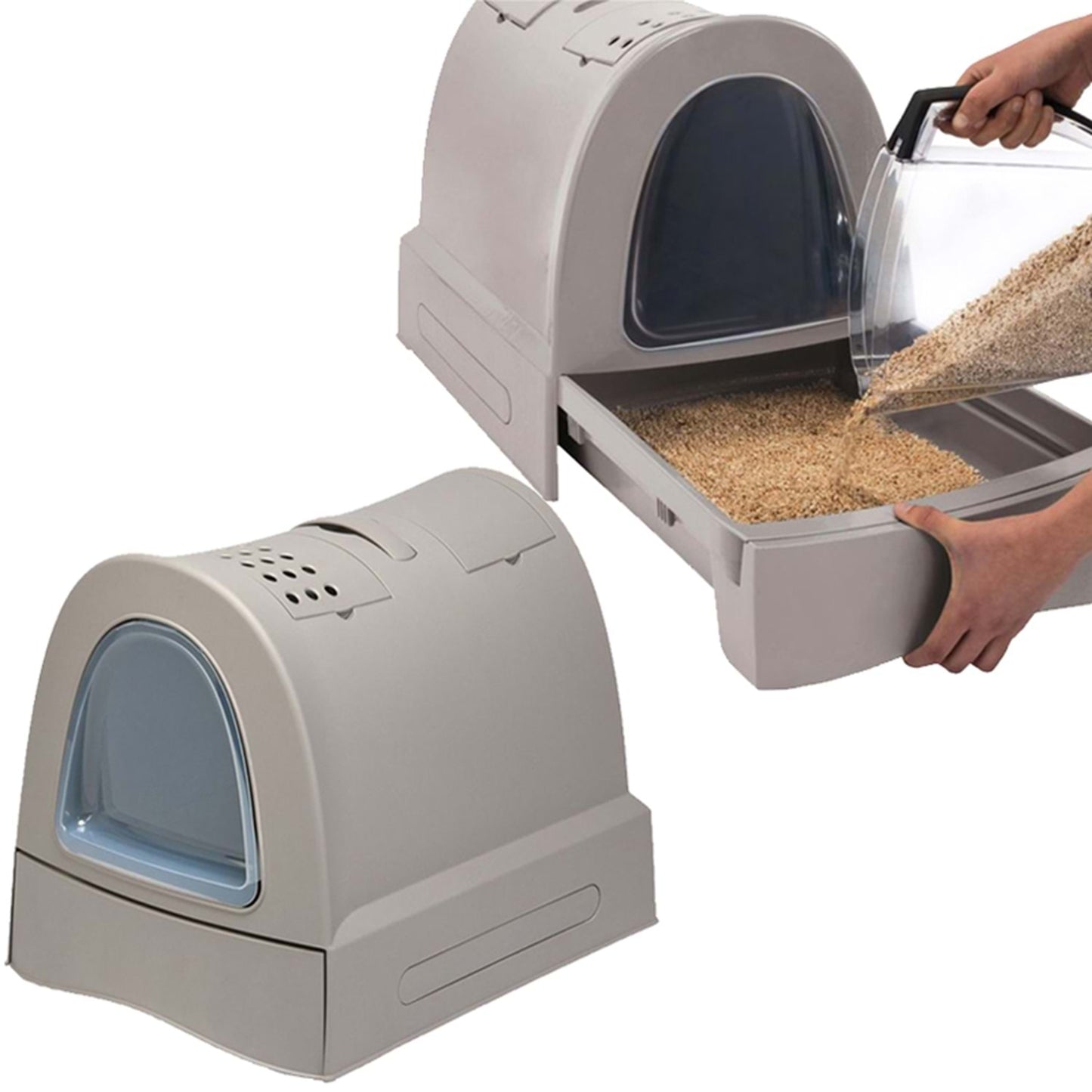 Imac Zuma Cat Litter Box with Hood - 40 x 56 x 42.5cm