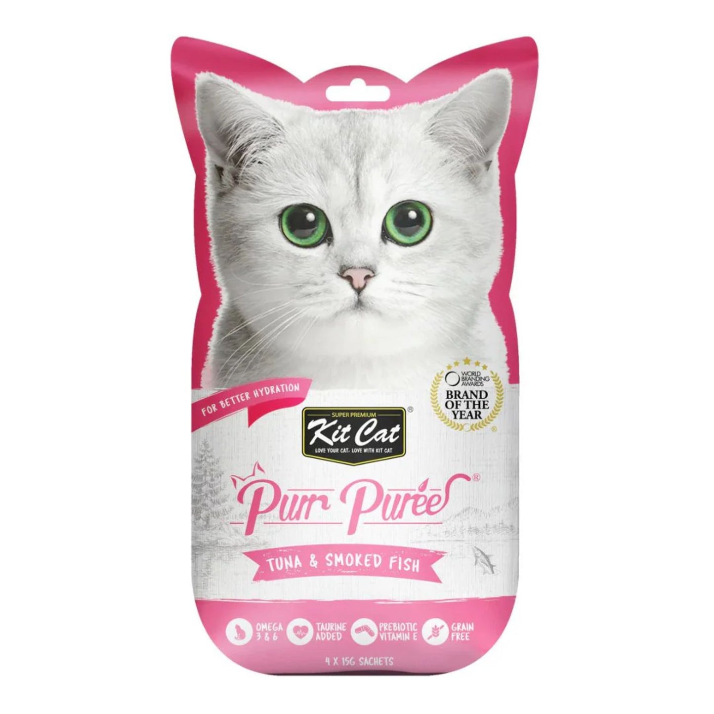 Kit Cat Purr Puree Tuna & Smoked Fish Cat Treats - 60g