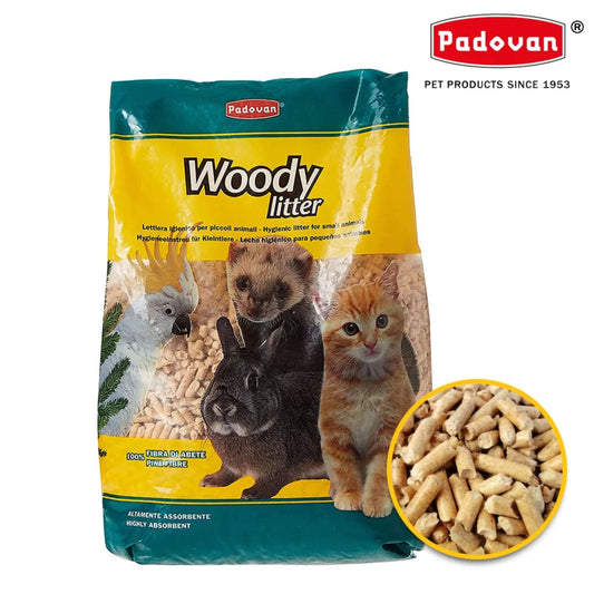 Padovan Woody Litter – 10L Dust-Free Biodegradable Pellets