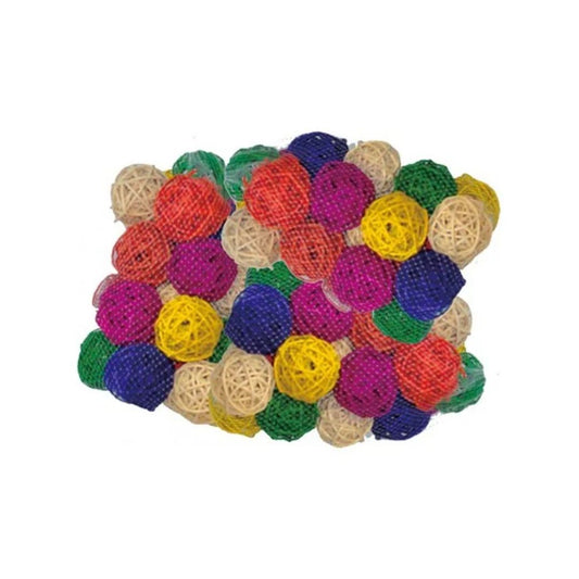 Vanpet Bird Toy 6.4cm (100pcs) – Small Chew Balls Natural Set