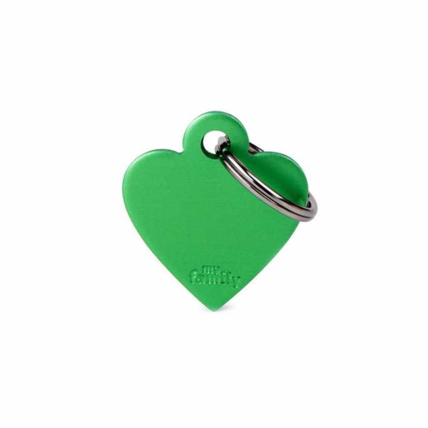 My Family Small Heart Aluminum Pet ID Tag