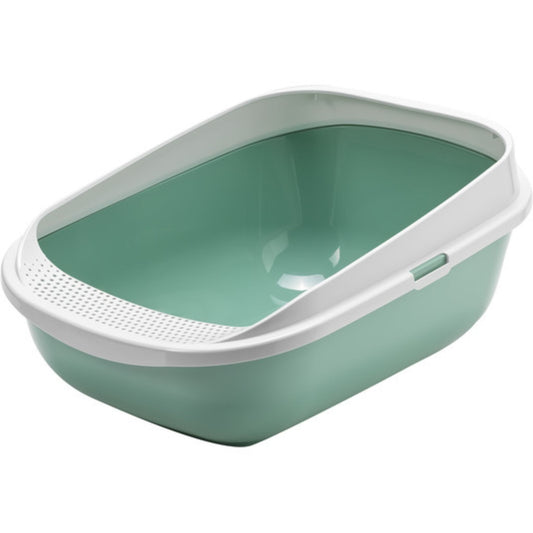 Moderna Comfy Step Cat Litter Tray Green - 57.6x42.6x25.5cm