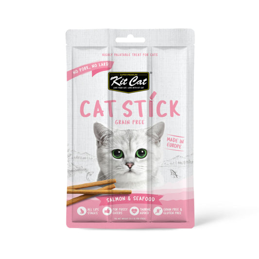 Kit Cat Grain Free Cat Stick Salmon & Seafood - 15g