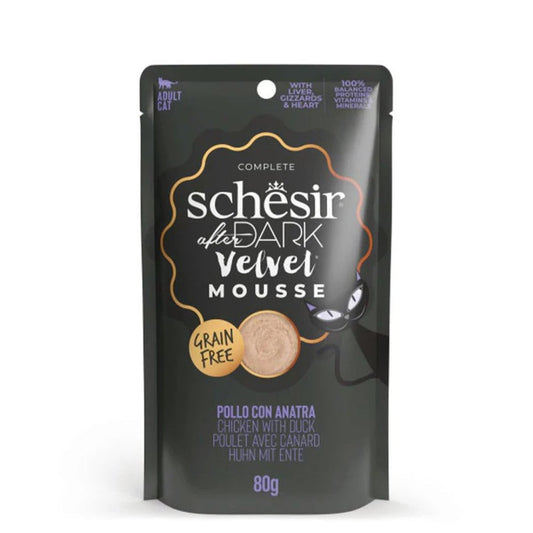Schesir After Dark Velvet Mousse Chicken with Duck Cat Food Pouch - 80 g