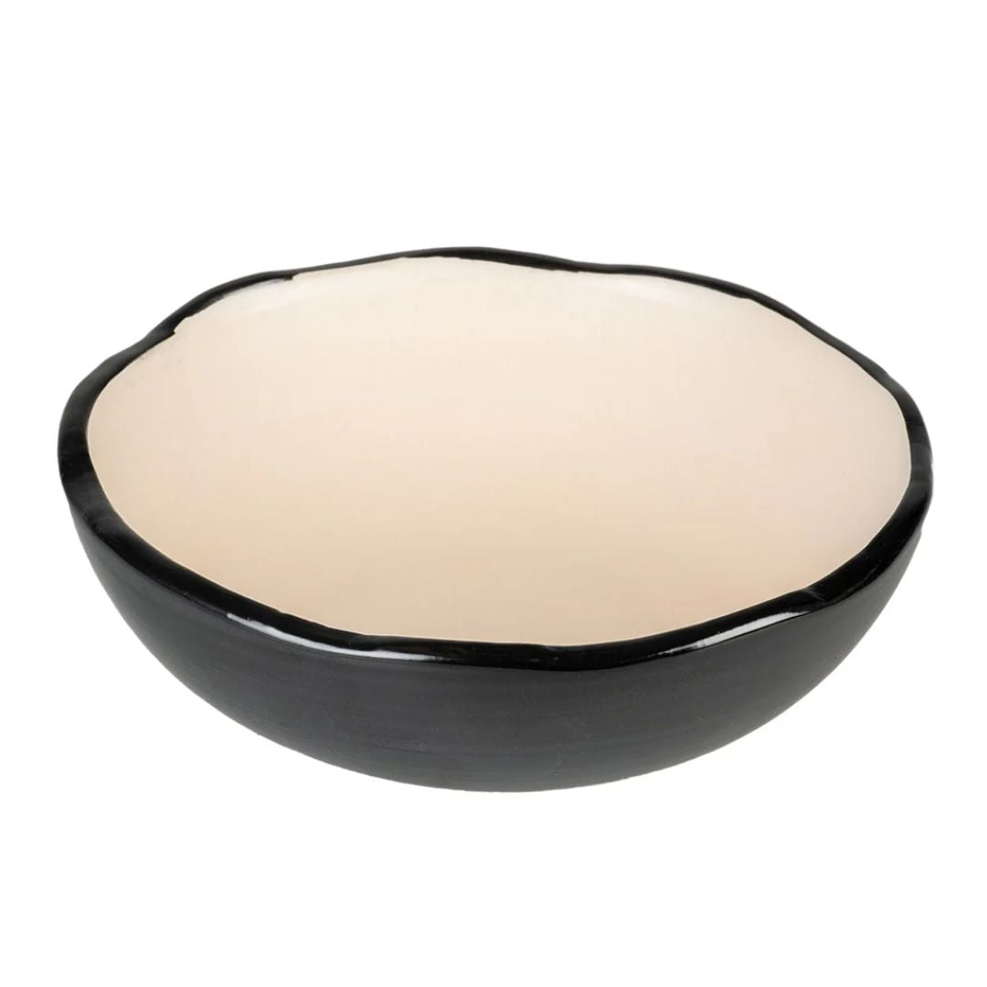 Duvo+ Feeding Bowl Stone Organic S – 200ml Black/White