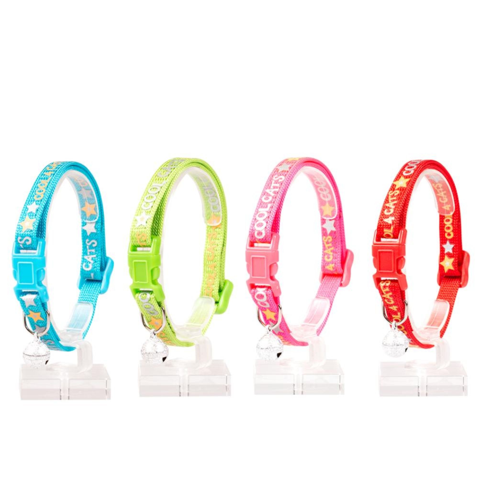 Duvo+ Cat Collar Nylon Mixed Colors With Cool Cats - 20-30cm/10mm