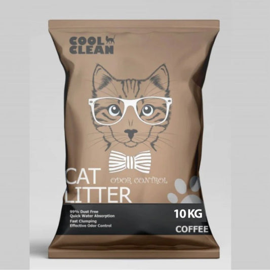 Cool Clean Clumping Cat Litter – Coffee Scent 10kg Natural Fresh