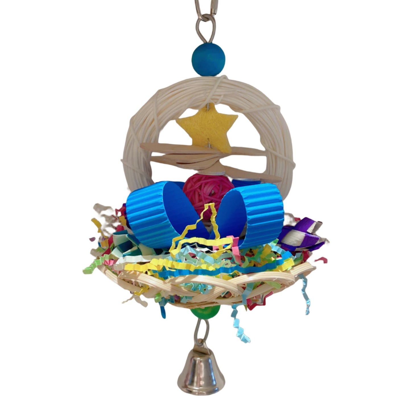 Vanpet Flower Basket Natural Bird Toy - 25x12cm